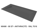 Plan vasque Design caniveau, sur mesure, Largeur 100 à 200 cm x Profondeur 40 à 60 cm, résine minérale ACRYSTONE® SOLID-SURFACE Finition lisse, Livraison Offerte et Rapide.